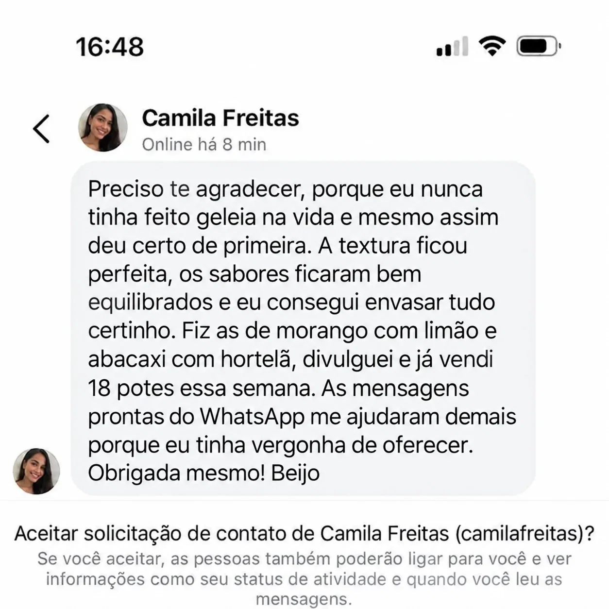 Depoimento de Camila Freitas